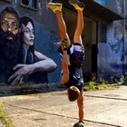 one-armed handstand