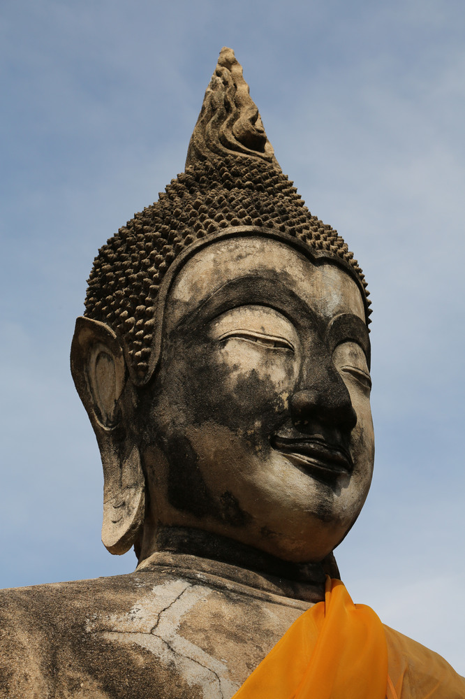 One Buddha at the temple of the sleeping buddha