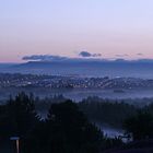 One foggy morning in Reykjavik Iceland