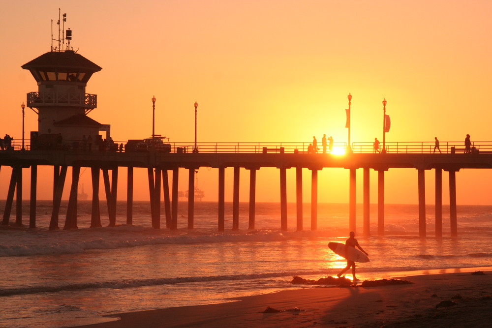 One night at Huntington Beach