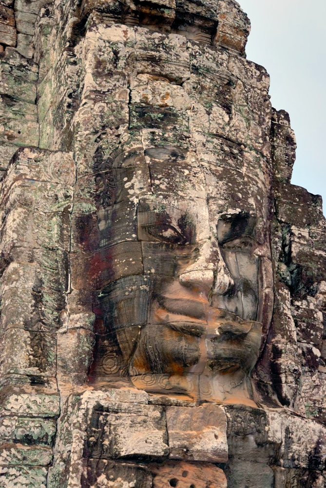 One of the 216 gigantic Bodhisattva faces in the Bayon temple complex