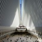 One World Trade Center durch das Dach des Oculus