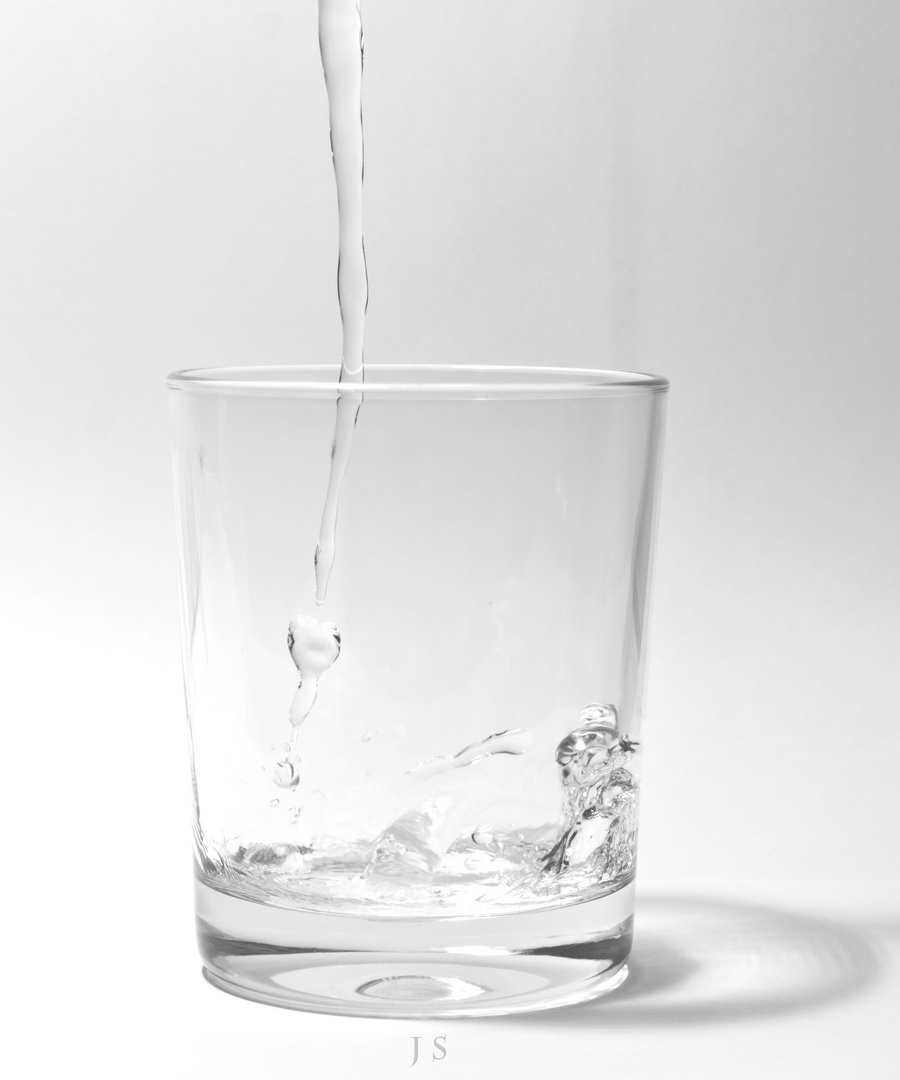 only a glass of water