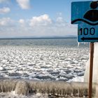 Only for swimmer - Lake Balaton, winter