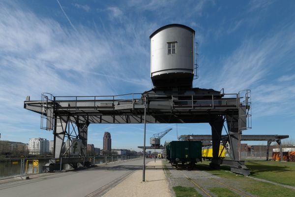 Oostenwerft Verladekräne Osthafen FFM