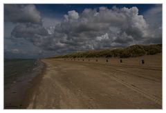 op het strand