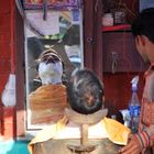 Open air barber shop