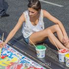 Open Air Gallery Young woman painting