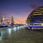 opend Tower Bridge and Town Hall, London