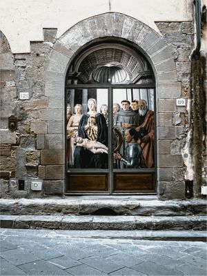 Opera d'arte in vetrina