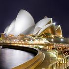 Opera house at night