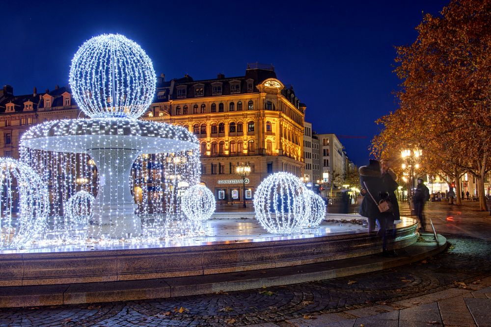 Opernplatz an Weihnachten