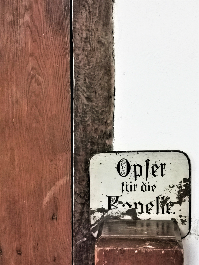 Opfer für die Kapelle