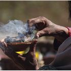 Opfergaben am Shiva Parvati Schrein in Bhaktapur