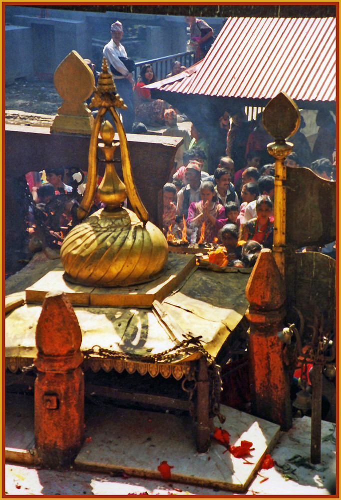 Opferstätte in Dakshinkali , Nepal