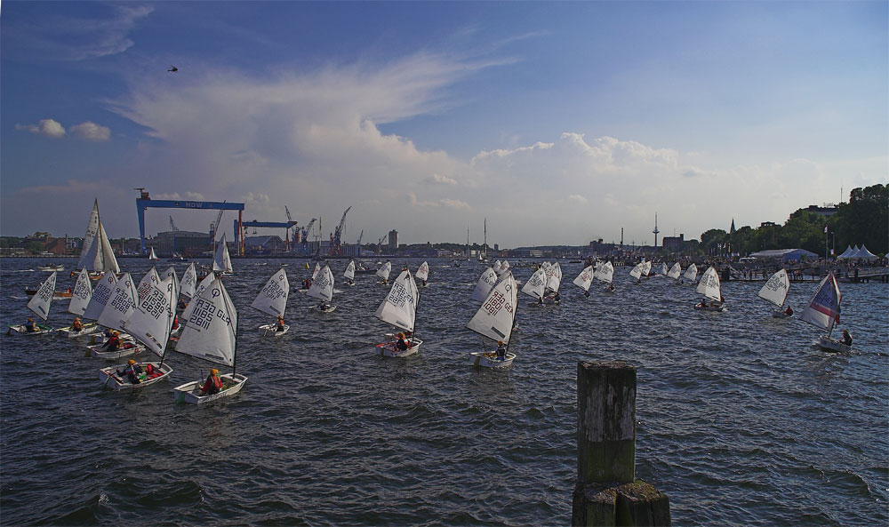 "Optimisten" auf der Kieler Förde...