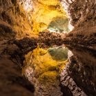 Optische Täuschung in der Cueva de los Verdes auf Lanzarote