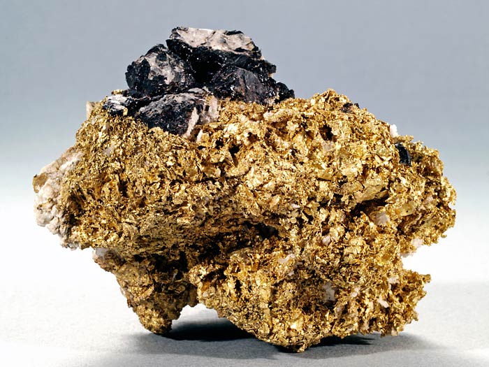 Or natif (Native Gold), Quartz, Blende