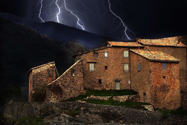 orage sur la montagne
