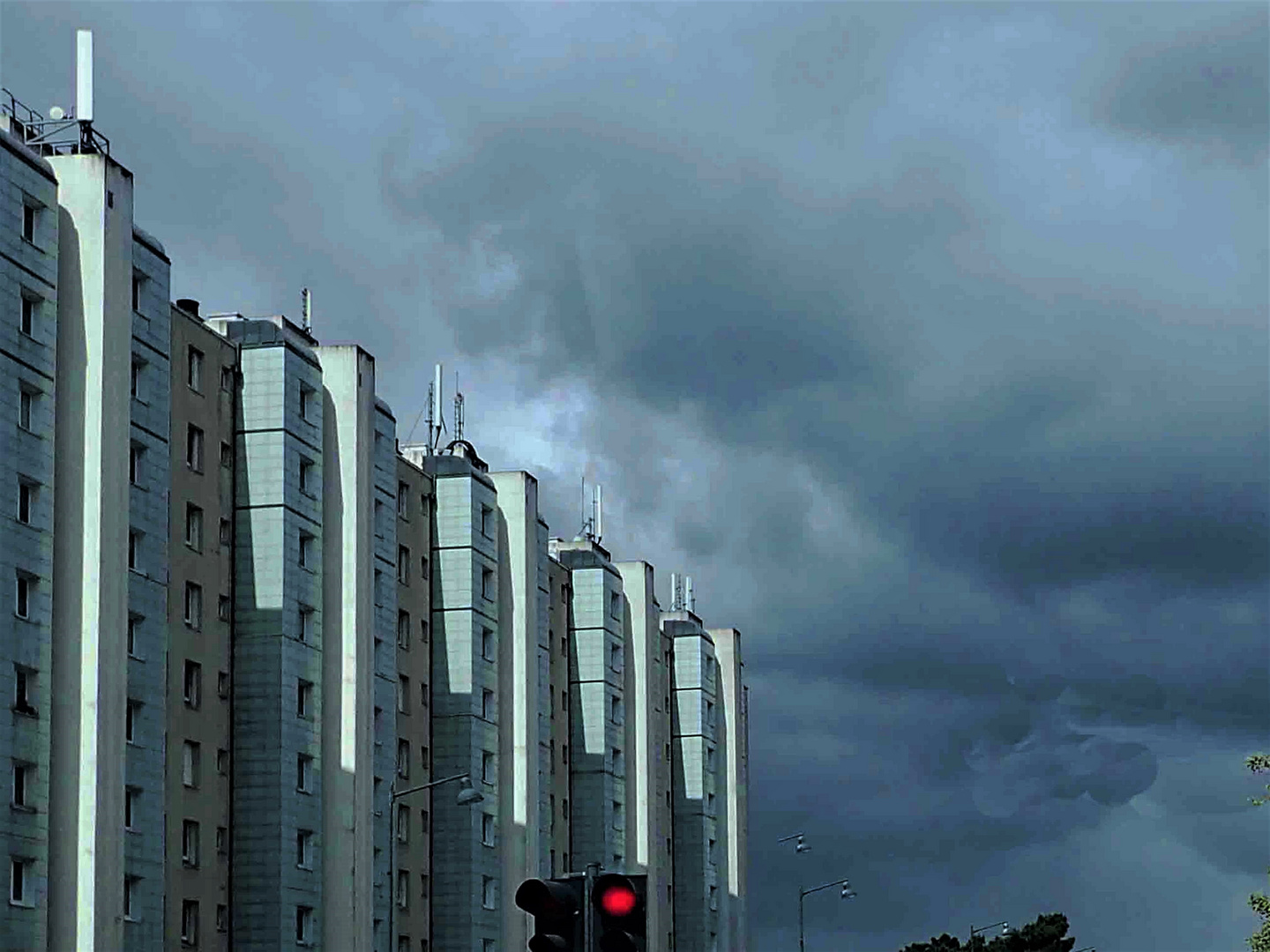 orage sur la ville