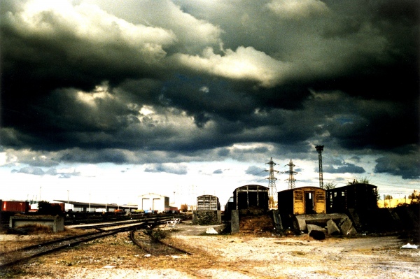 Orage sur le port du Havre