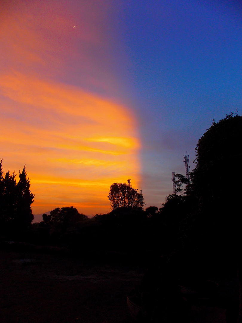 orange and blue sky