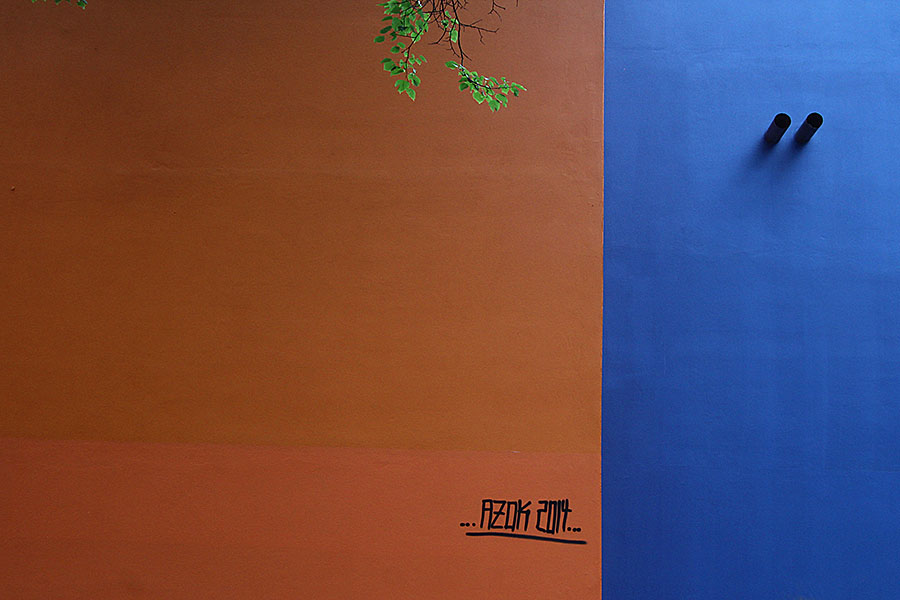 Orange-blau (und etwas grün)