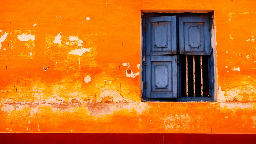 orange building w/ window