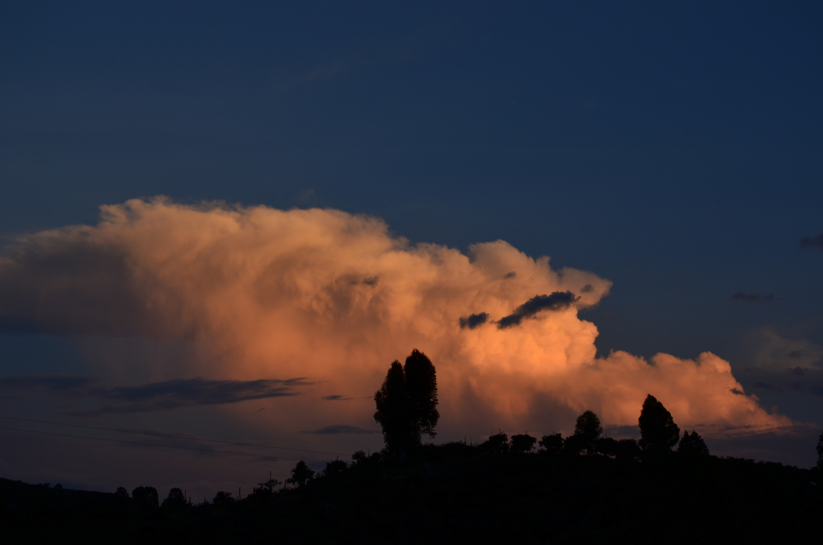 Orange clouds