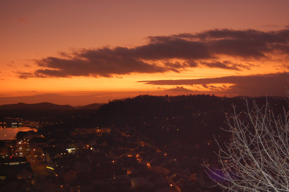 Orange Heaven Over The City