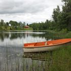 Orange in Dalsland am Boelesjön