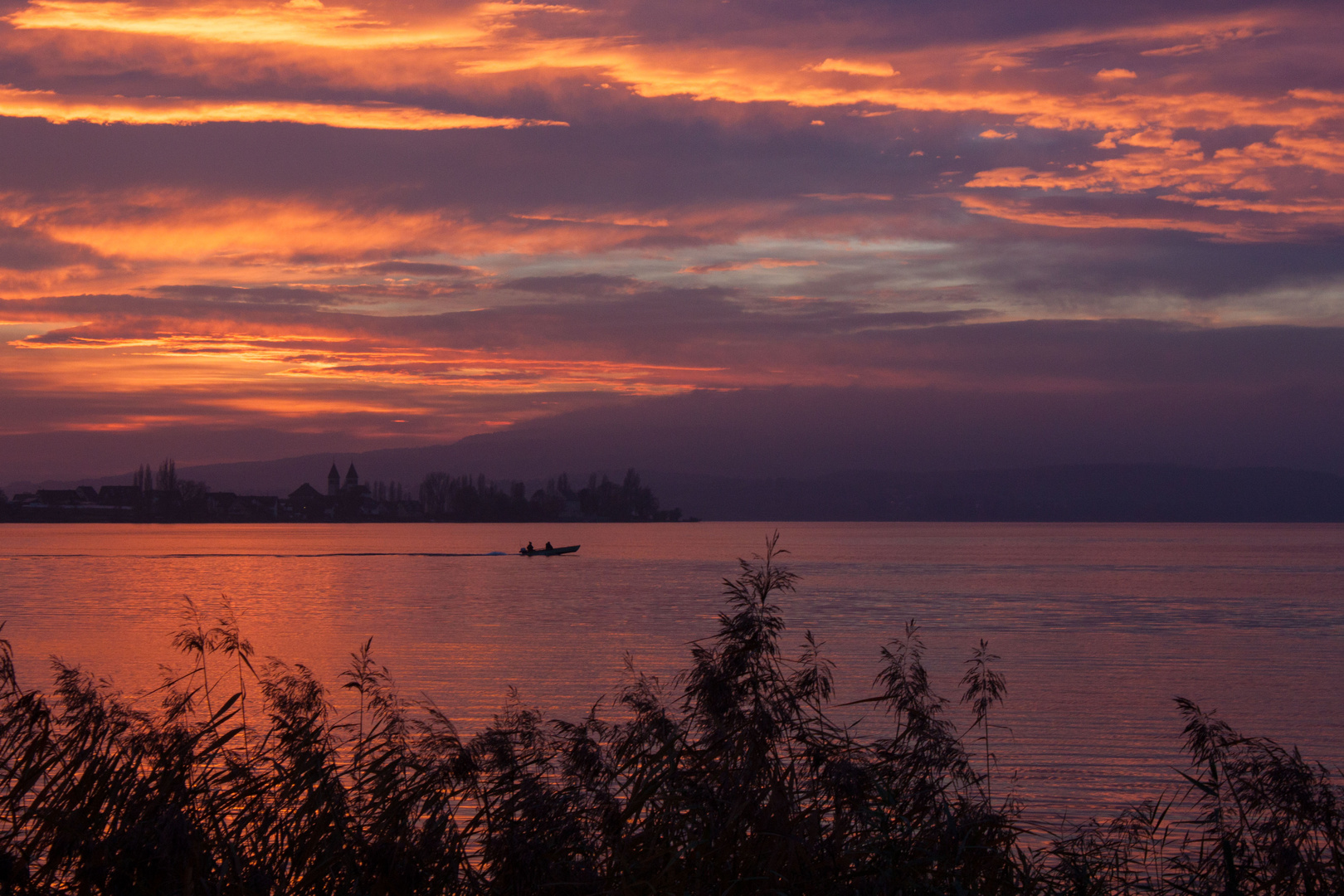 Orange-lila Bodensee