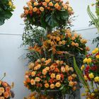 orange Rosengestecke 4 Etagen