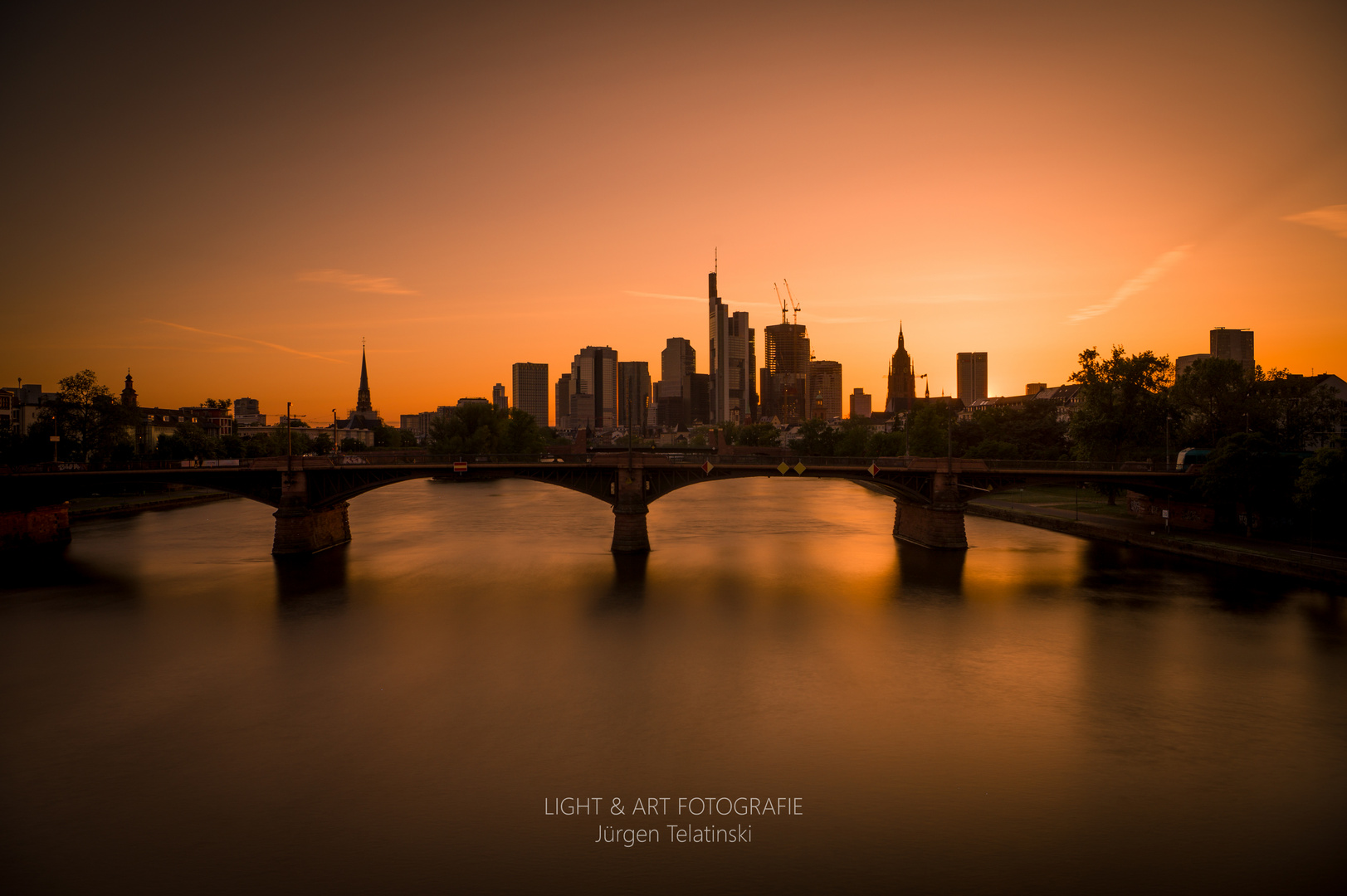 ORANGE SKY - SUNDOWN IN FRANKFURT AM MAIN