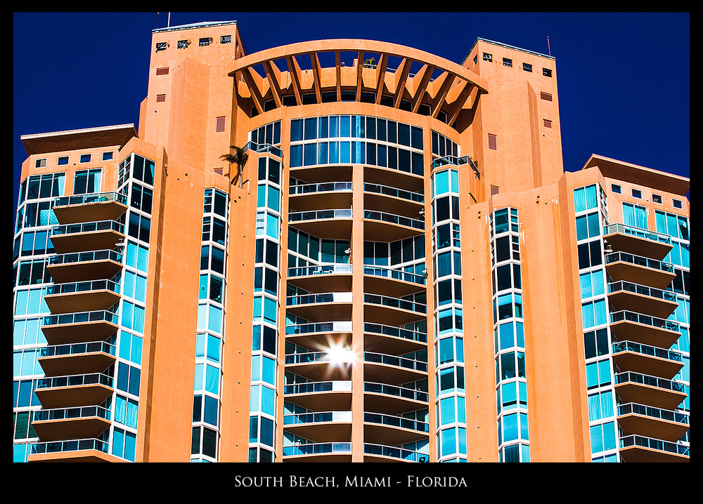 Orange Skyscraper - South Beach, Miami Beach, Florida