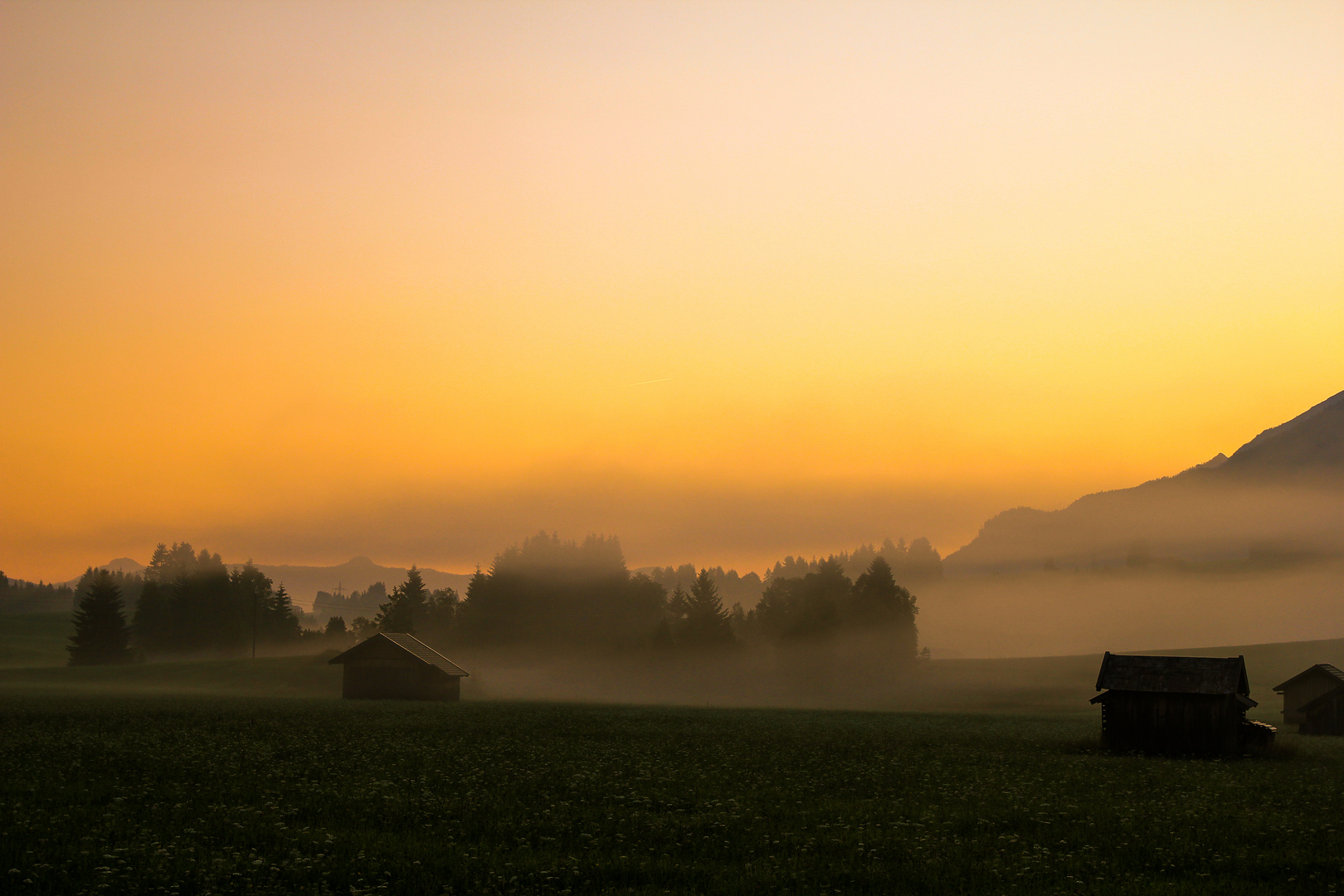 Orange Stunde in Mittenwald