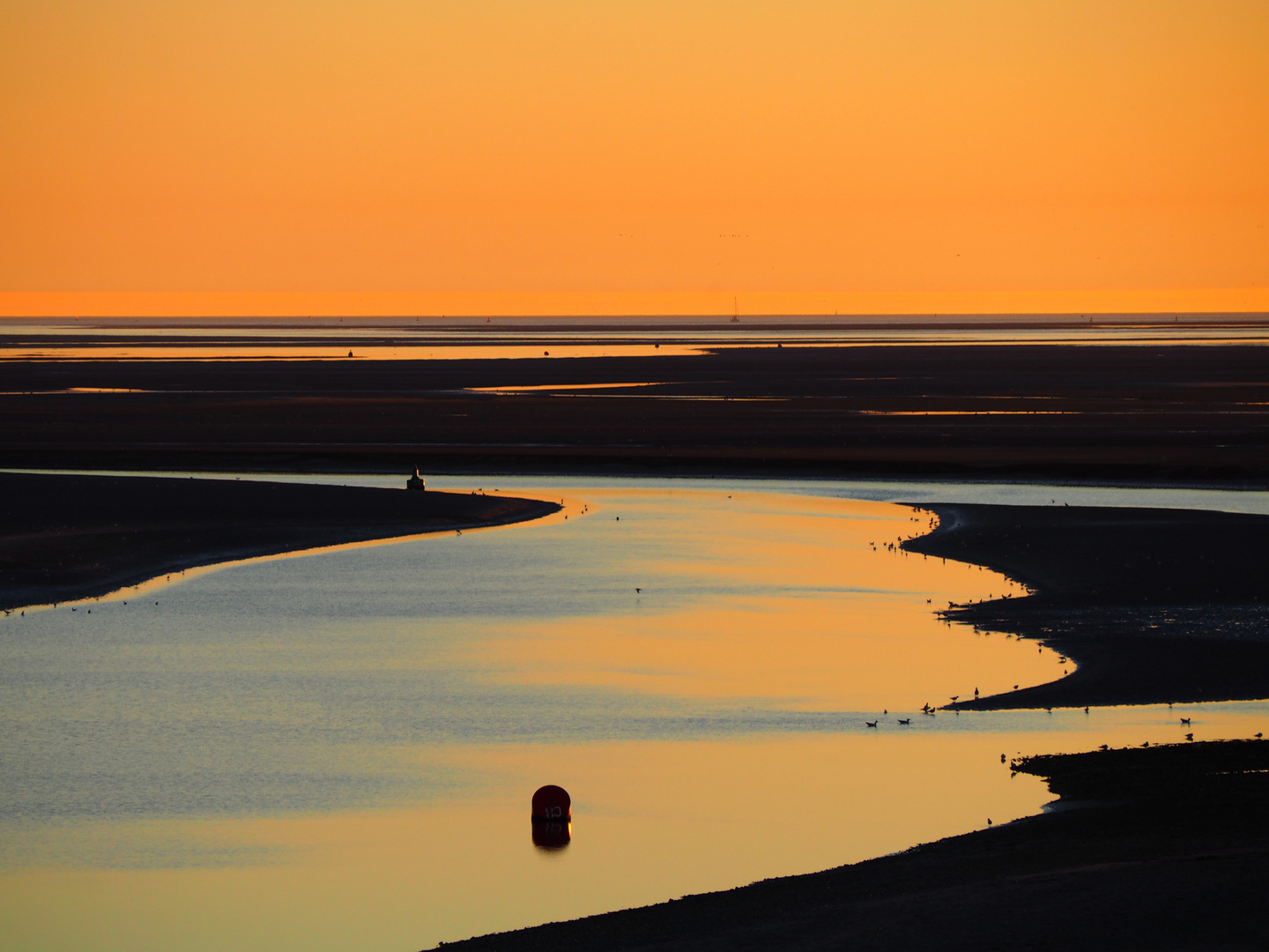 orange und blau...