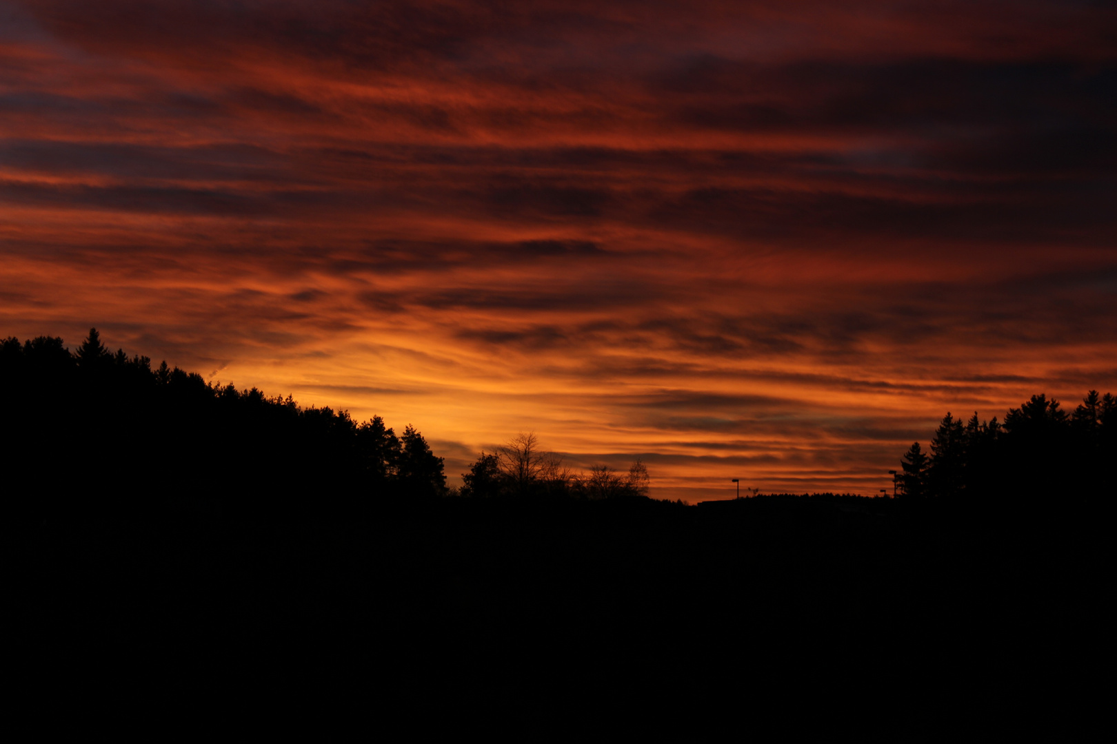 Orangener Himmel