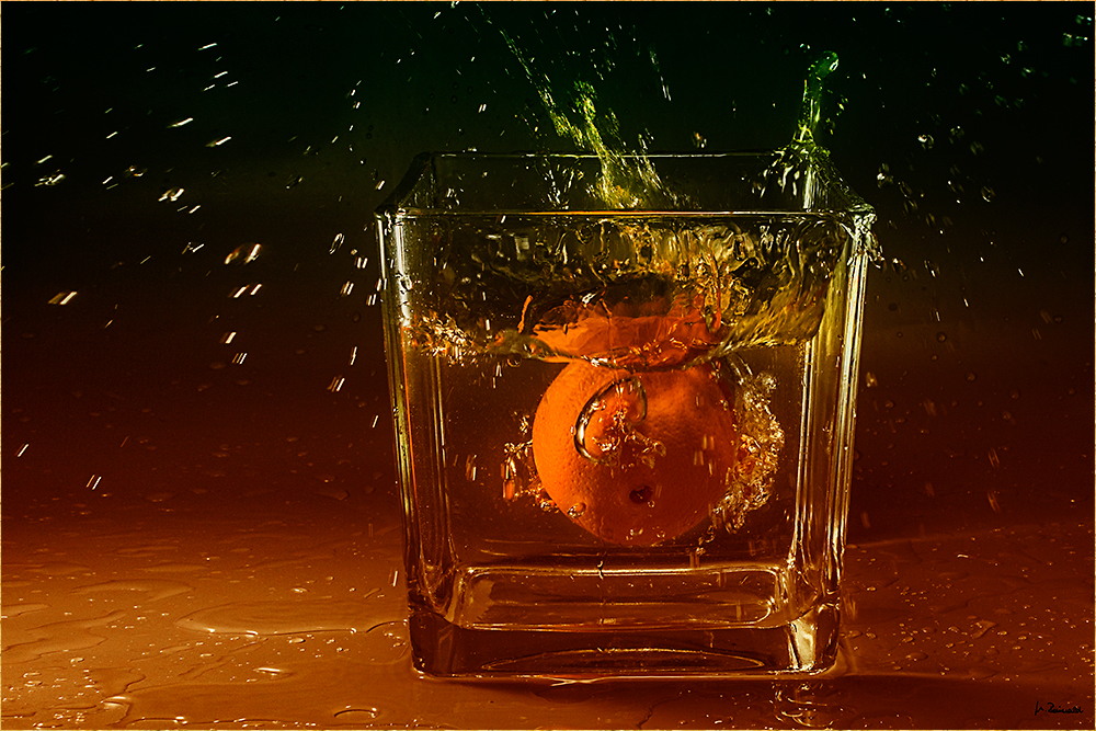 Orangensplash