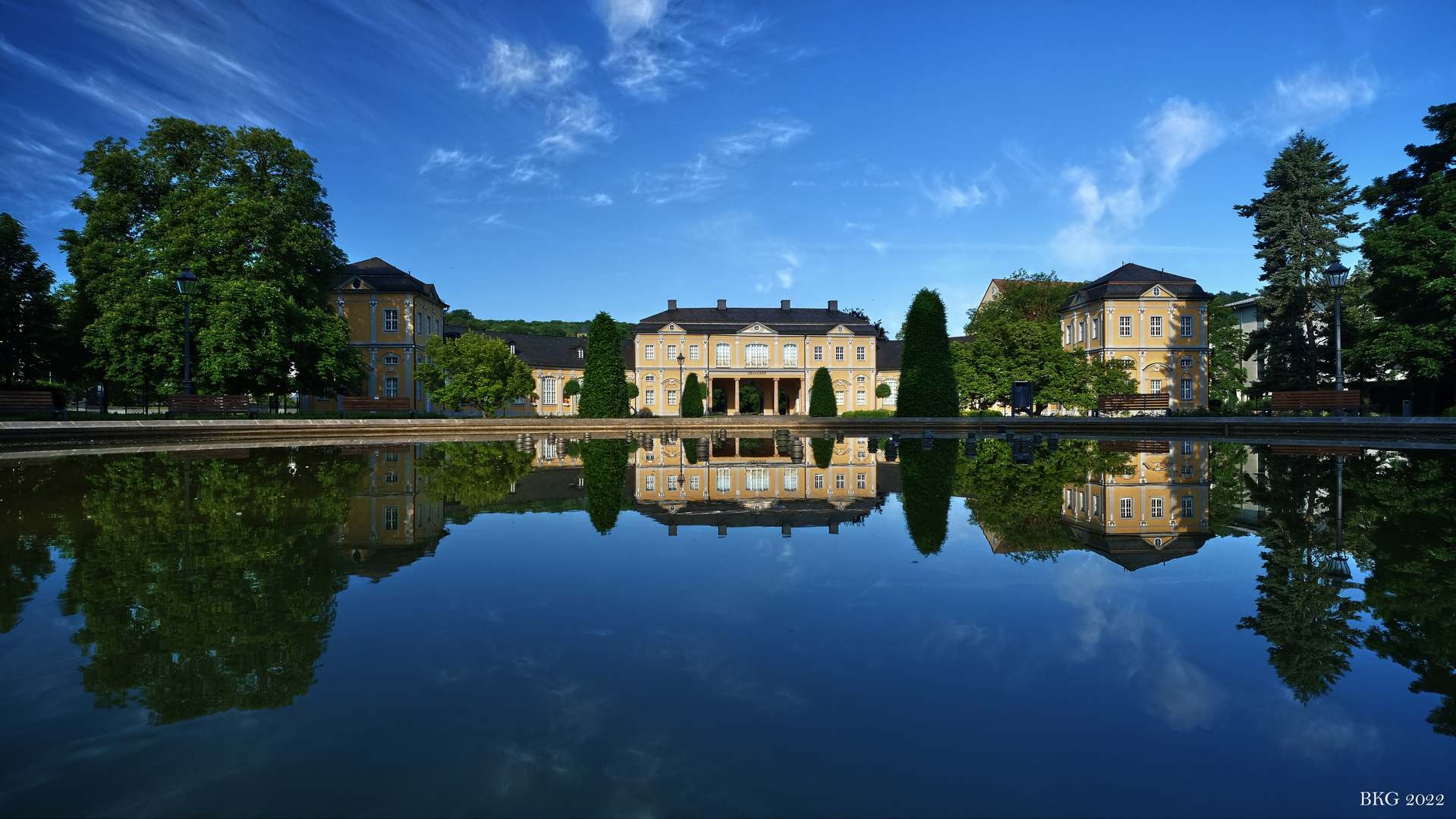 Orangerie Gera im Morgenspiegel 