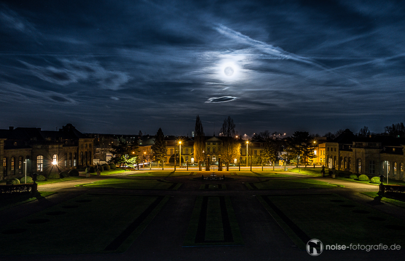 Orangerie Gotha im Mondlicht