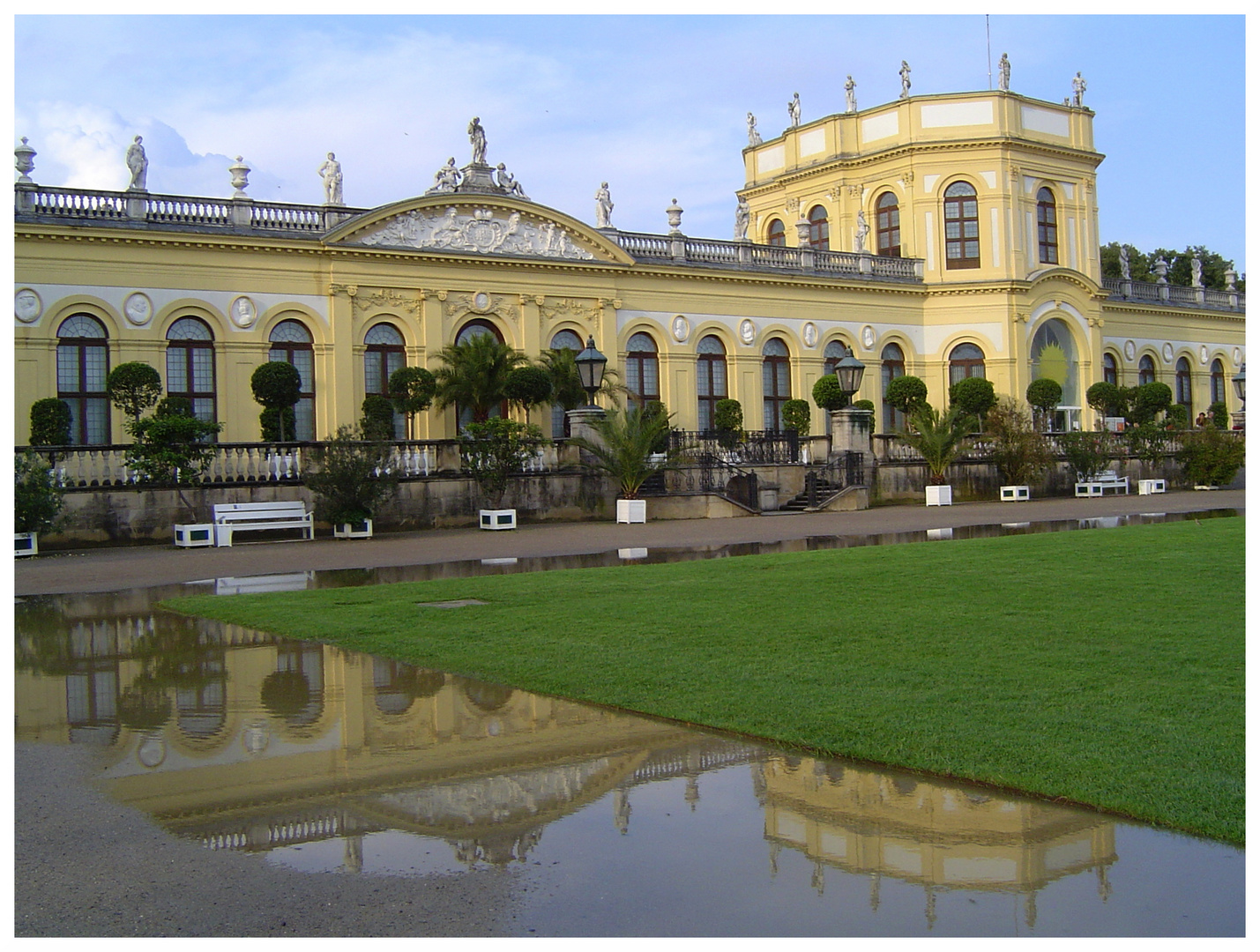 Orangerie nach dem Regen