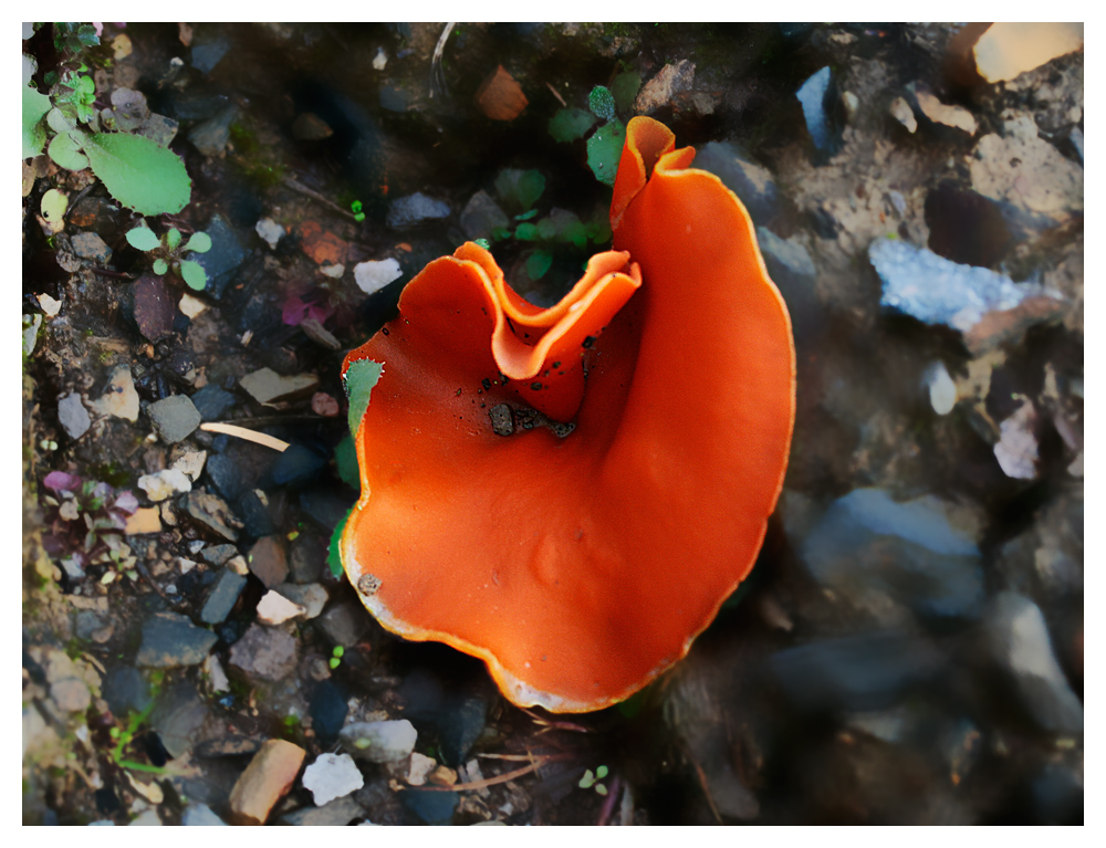 Orangeroter Becherling (Aleuria aurantia)