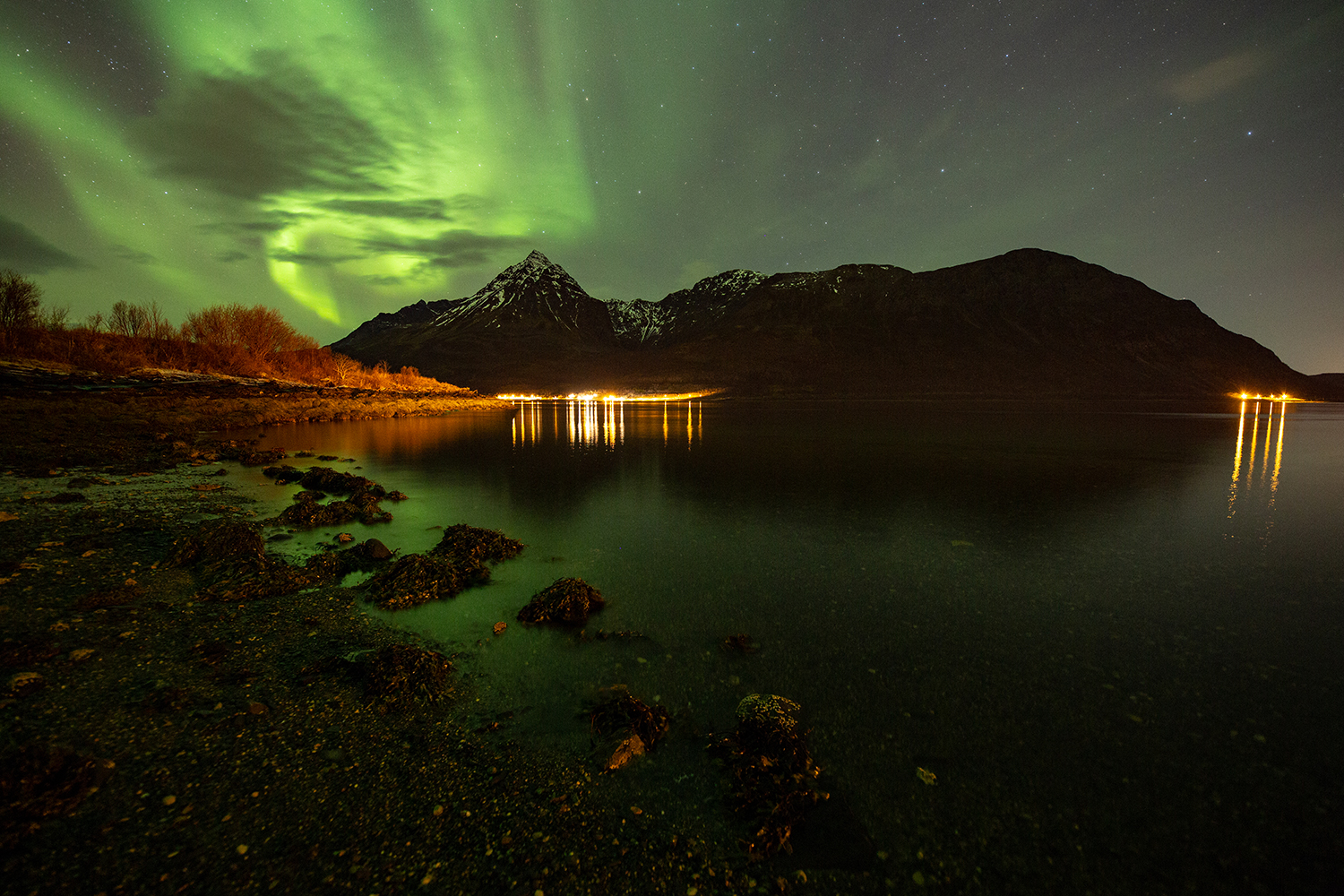 Orca-camp 12 - Polarlicht im Fjord