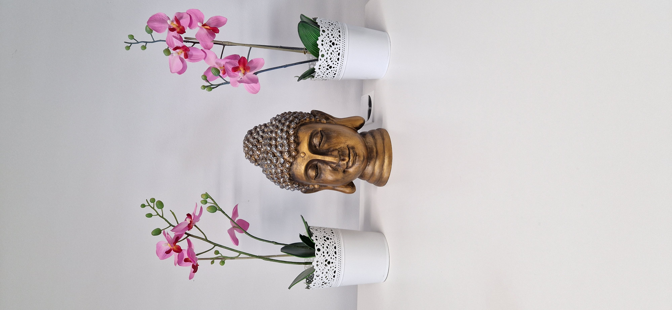 Orchideen mit Budda