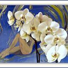 Orchidées devant la toile… -- Orchideen vor dem Gemälde…