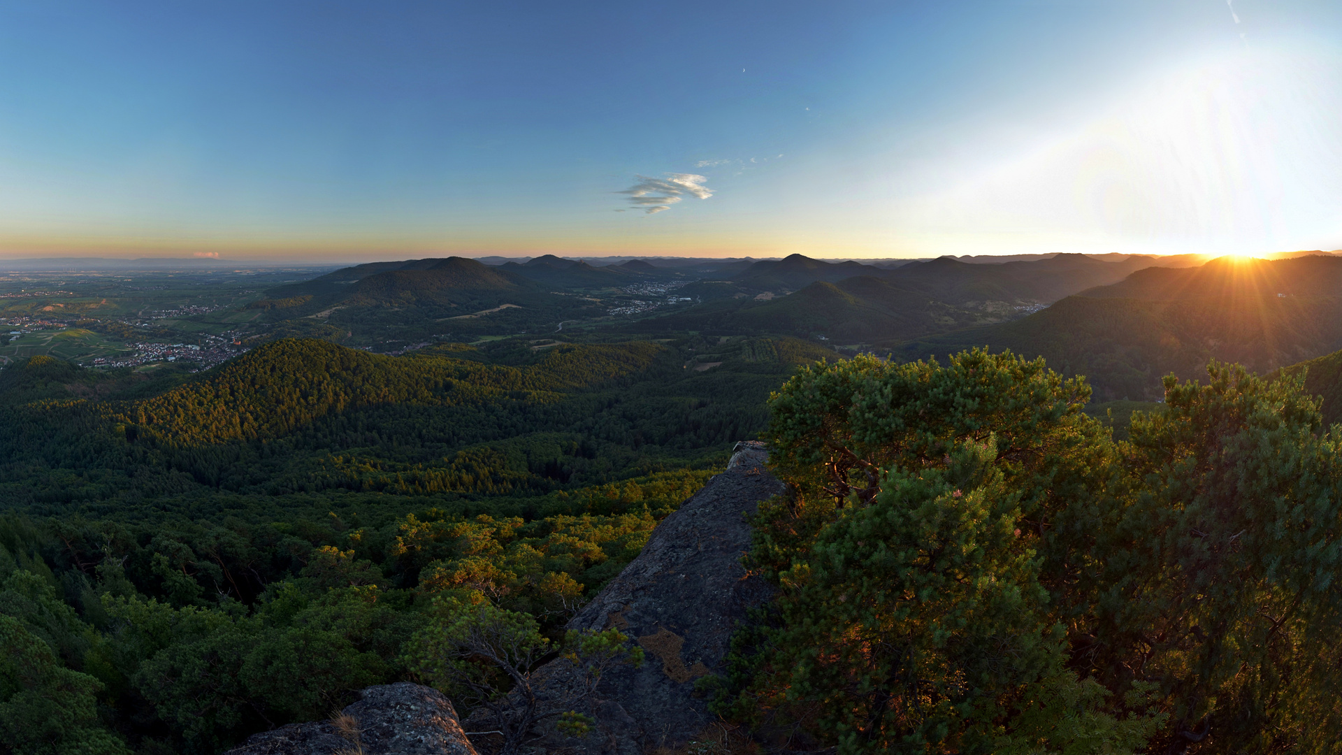 Orensfelsen Abendpanorama