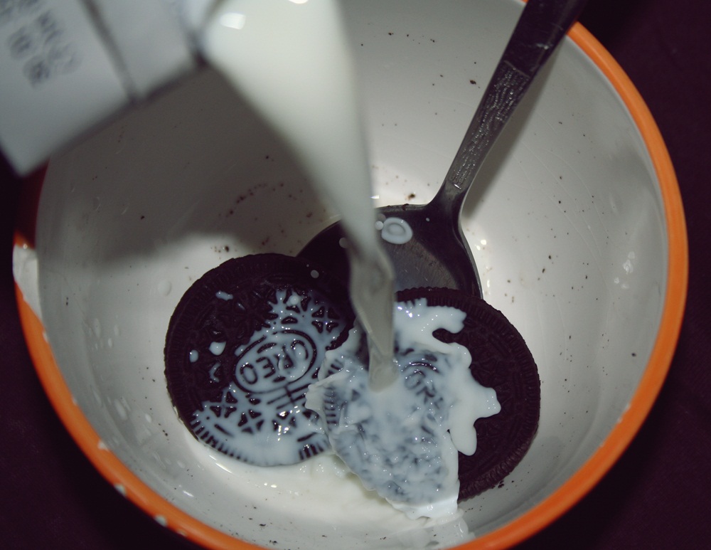 Oreo Kekse mit Milch