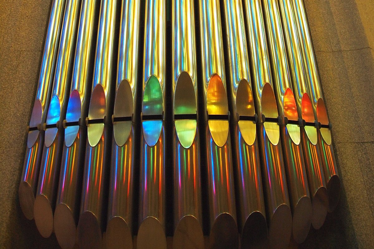 Organ Pipes in Colors of Gaudi