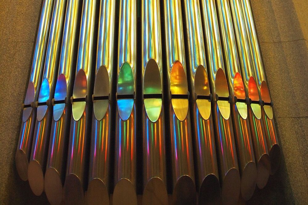 Organ Pipes in Colors of Gaudi